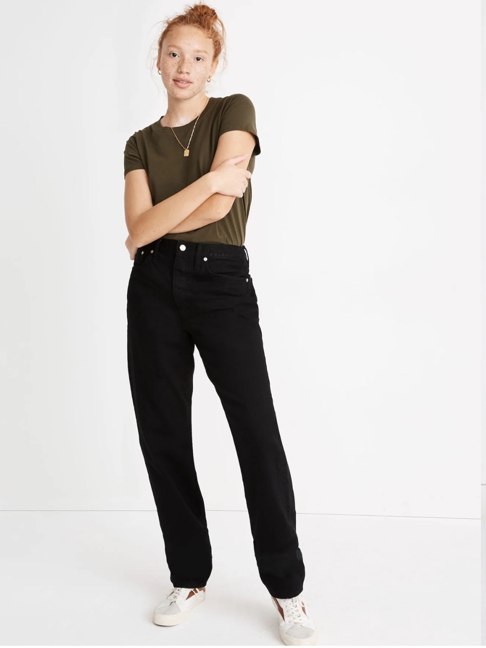 NWT Madewell The Dad Jean Straight Jeans in Black Slouchy Denim Size 30